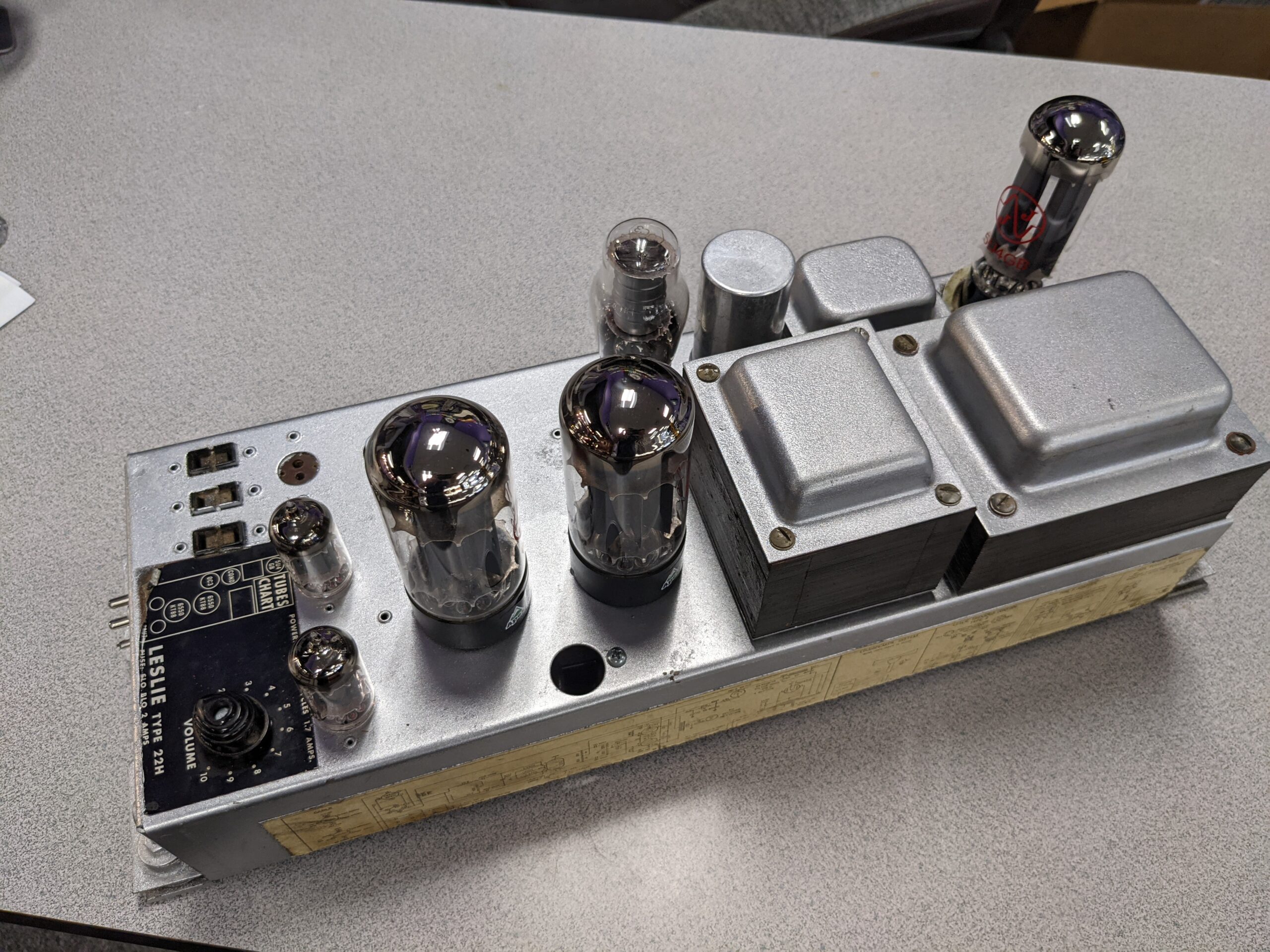 Lambert's Music Solutions | Leslie 22H Amplifier Rebuild | Birmingham, AL Music Repair Shop